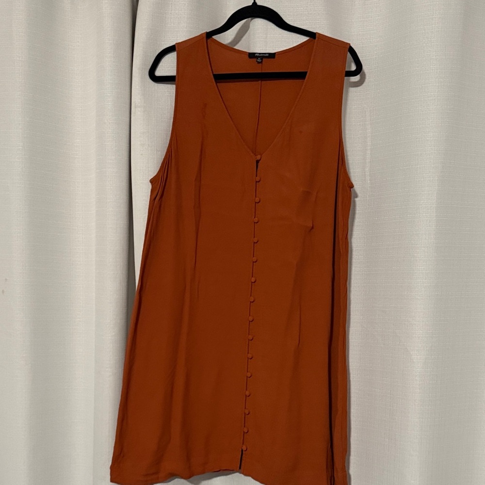 Madewell Rust Button-Down Dress - image 1